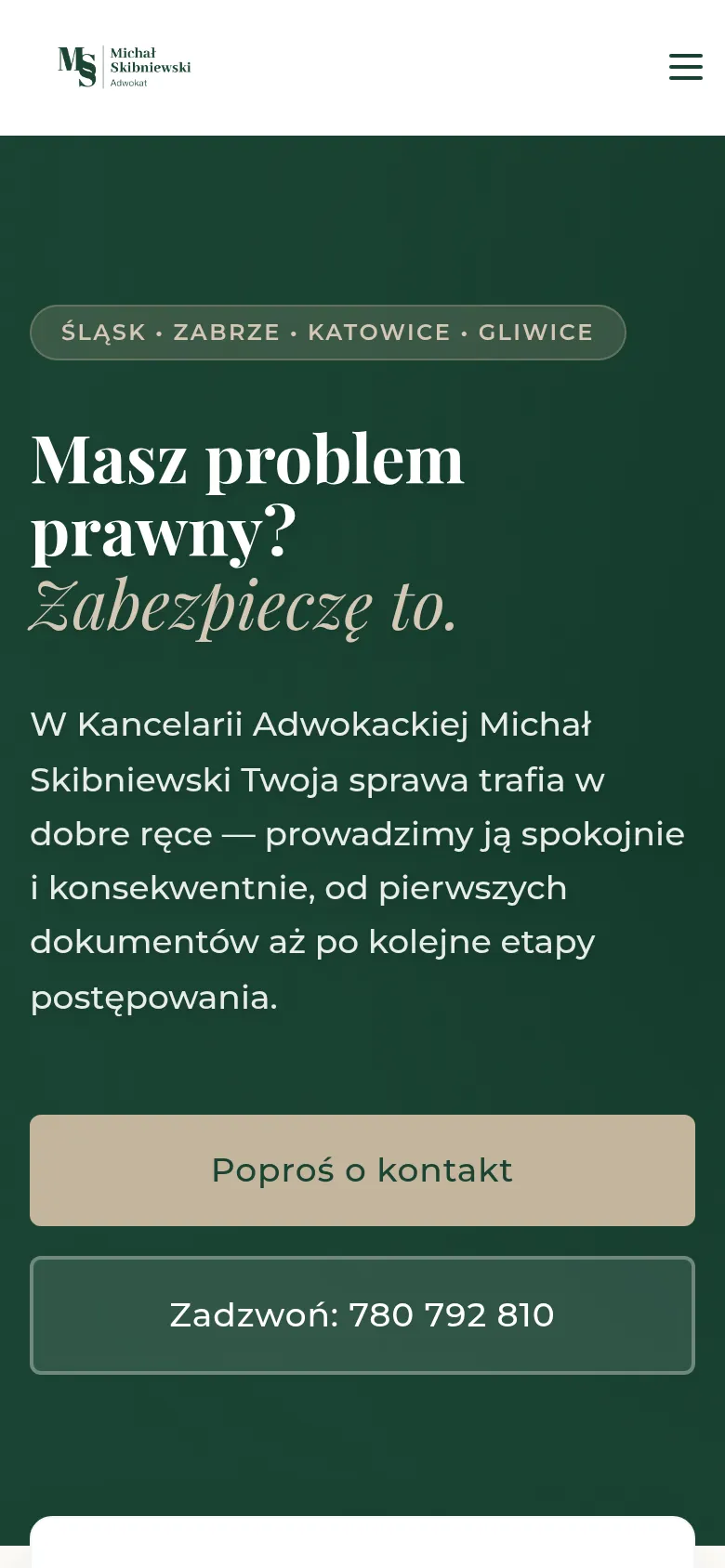 Kancelaria adw. Michała Skibniewskiego na telefonie