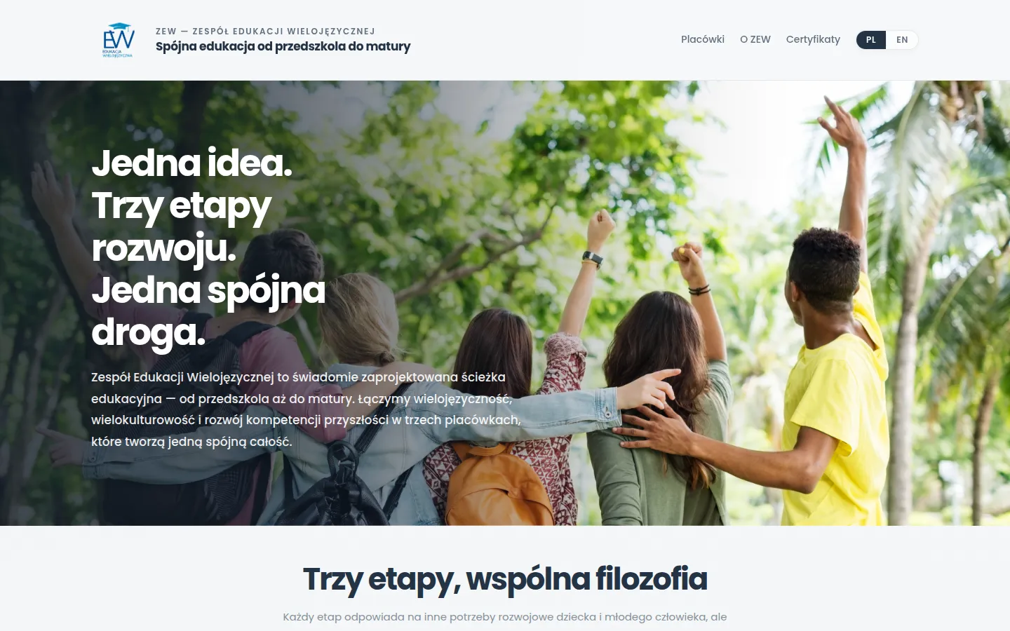 ZEW, Zespół Edukacji Wielojęzycznej: strona na komputerze